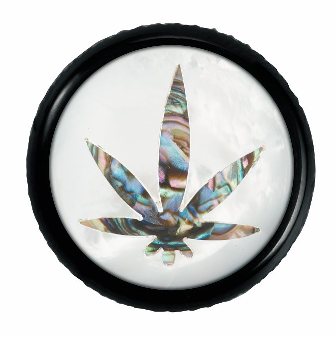 Framus & Warwick - Potentiometer Dome Knob, Cannabis, Inlay - Black