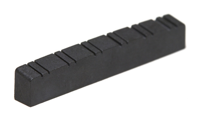 Black TUSQ XL PT-1500-00 - Slotted Guitar Nut, 12-String (1 3/4" Long) - Acoustic / Electric, Flat
