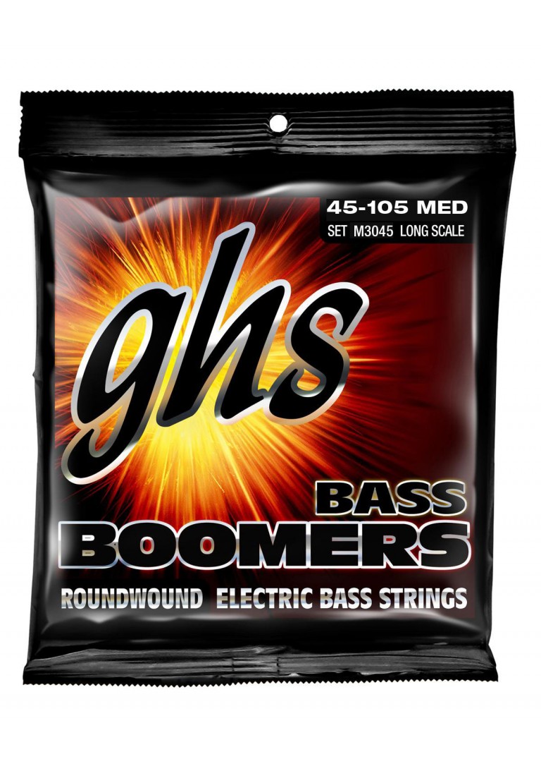 GHS Bass Boomers - Bass String Set, 4-String, Medium, .045-.100, Medium Scale
