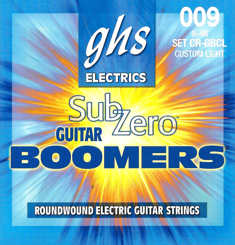 GHS Sub Zero Boomers - CR-GBCL - Electric Guitar String Set, Custom Light, .009-.046
