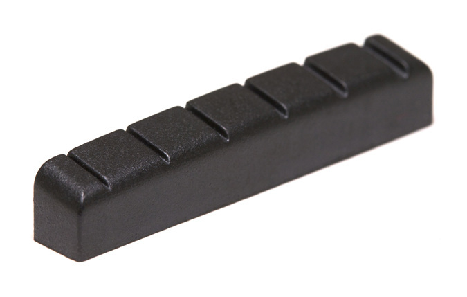 Black TUSQ XL PT-6642-00 - Slotted Guitar Nut (42 x 6 mm), Electric, Flat