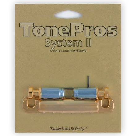 TonePros T1ZA G - Metric Aluminum Tailpiece (Locking Stop Bar) - Gold