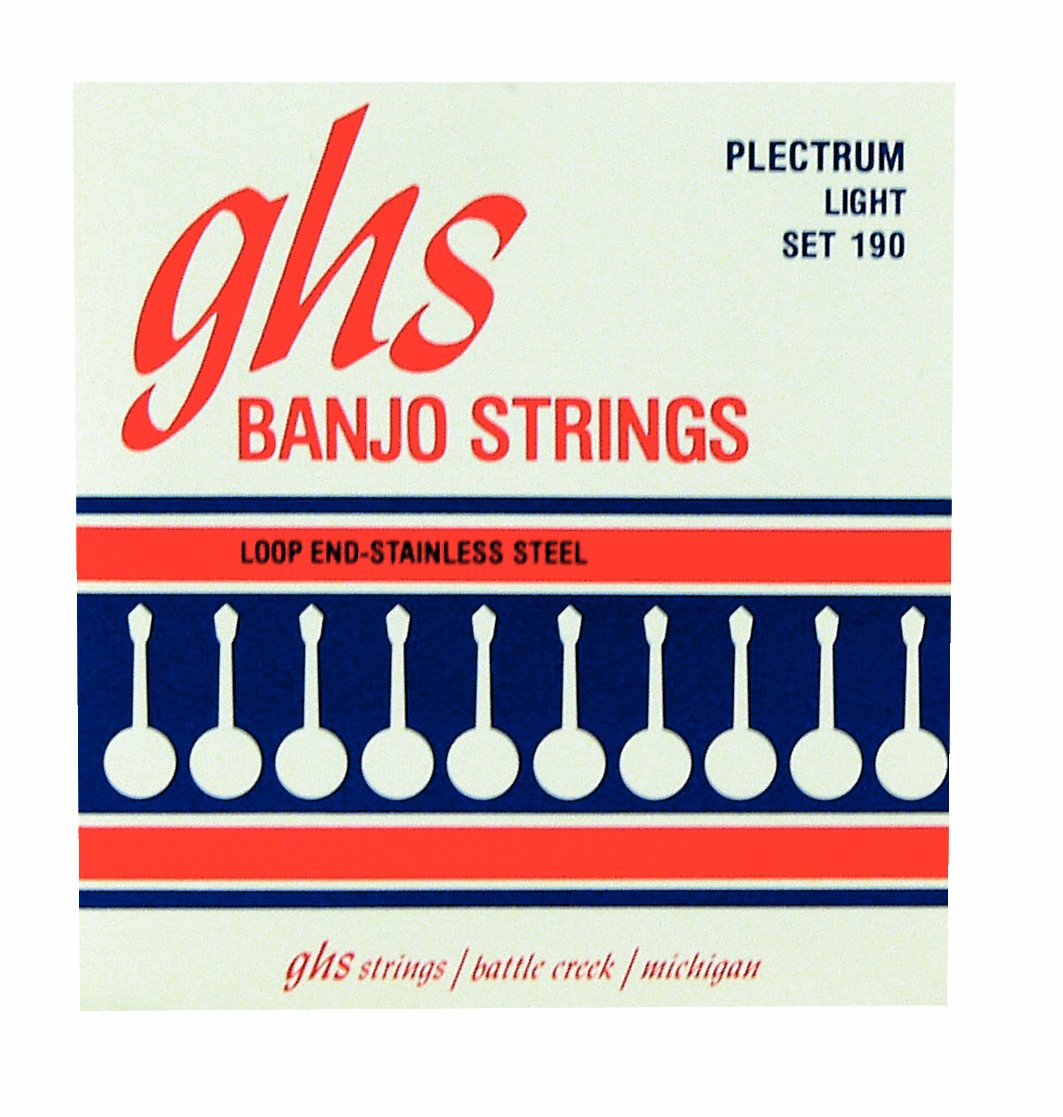 GHS 160  - Banjo String Set, 4-String, Loop End, Light, .011-.026, for Plectrum Playing