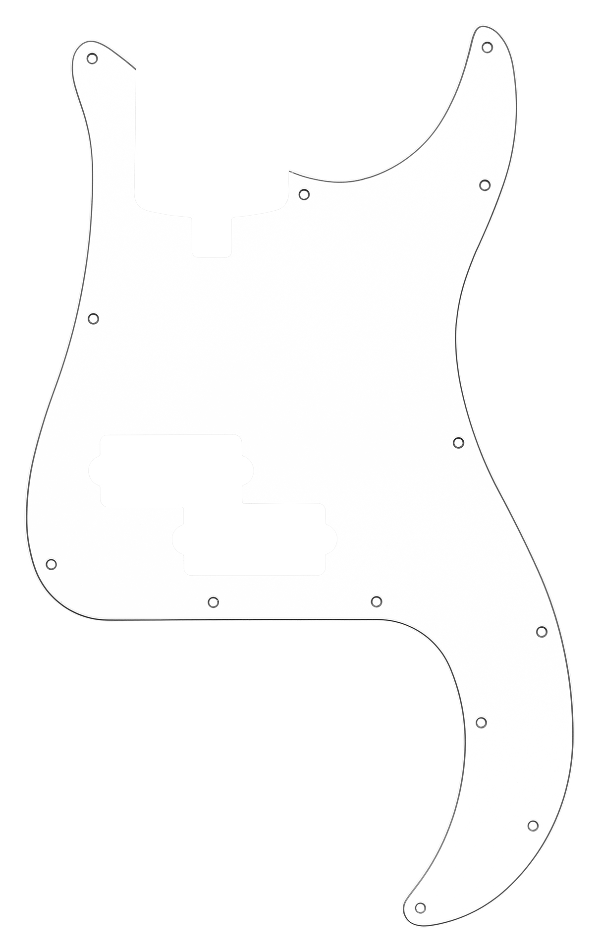 Sadowsky Parts - 21 Fret P Bass Pickguard - 4 String - White