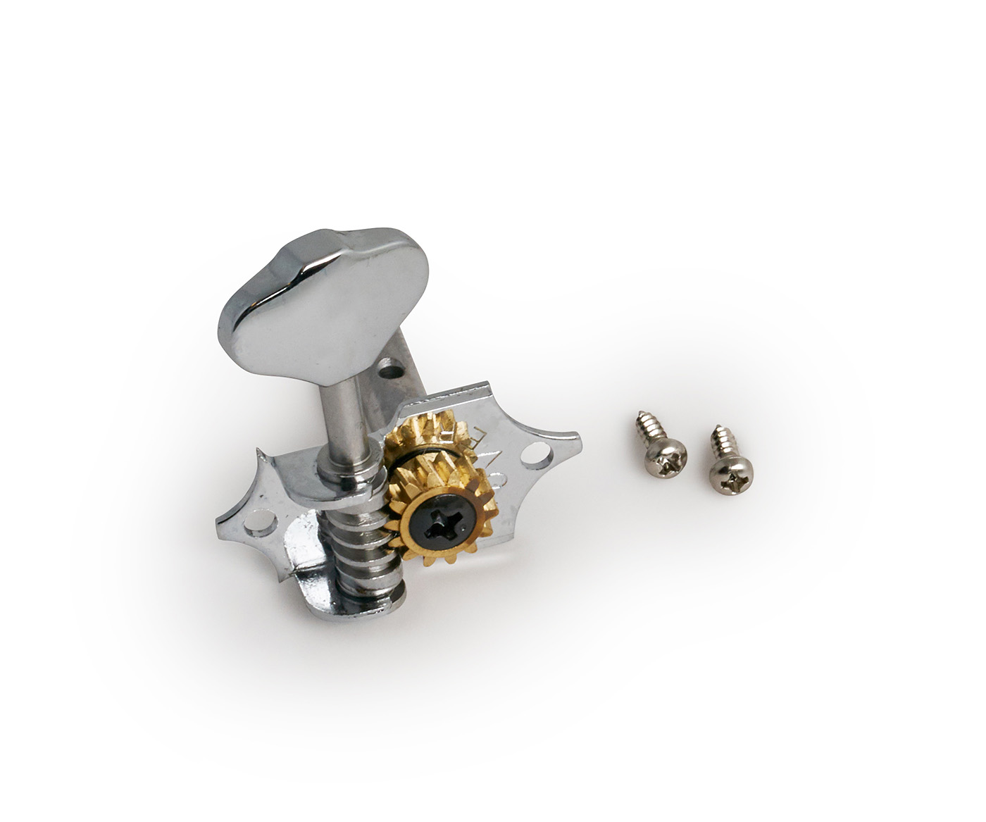 Kala Spare Parts - Grover Machine Head, Open Gear, Metal Knob, Left - Chrome