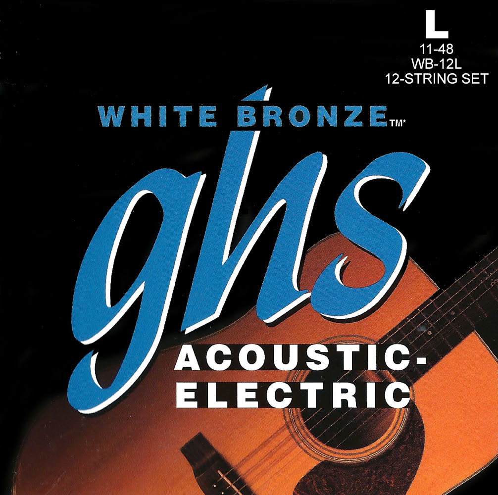 GHS White Bronze - WB-12L - Acoustic/Electric Guitar String Set, 12-String, Light, .011-.048