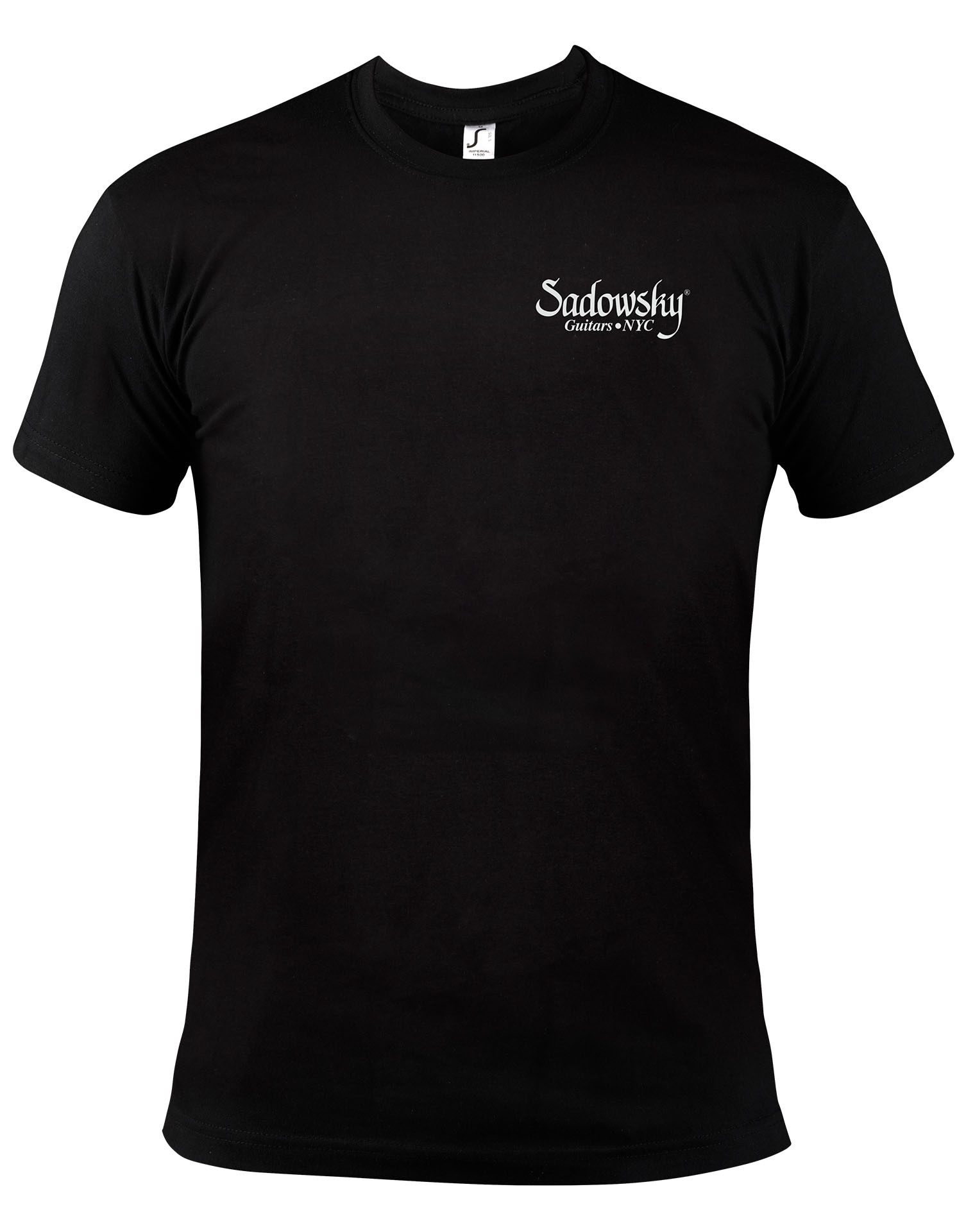 Sadowsky Promo - Logo T-Shirt, Black with White Print - Size S