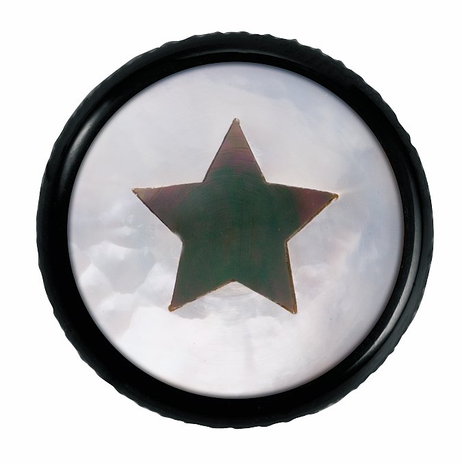 Framus & Warwick - Stacked Potentiometer Dome Knob, Star, Inlay - Black