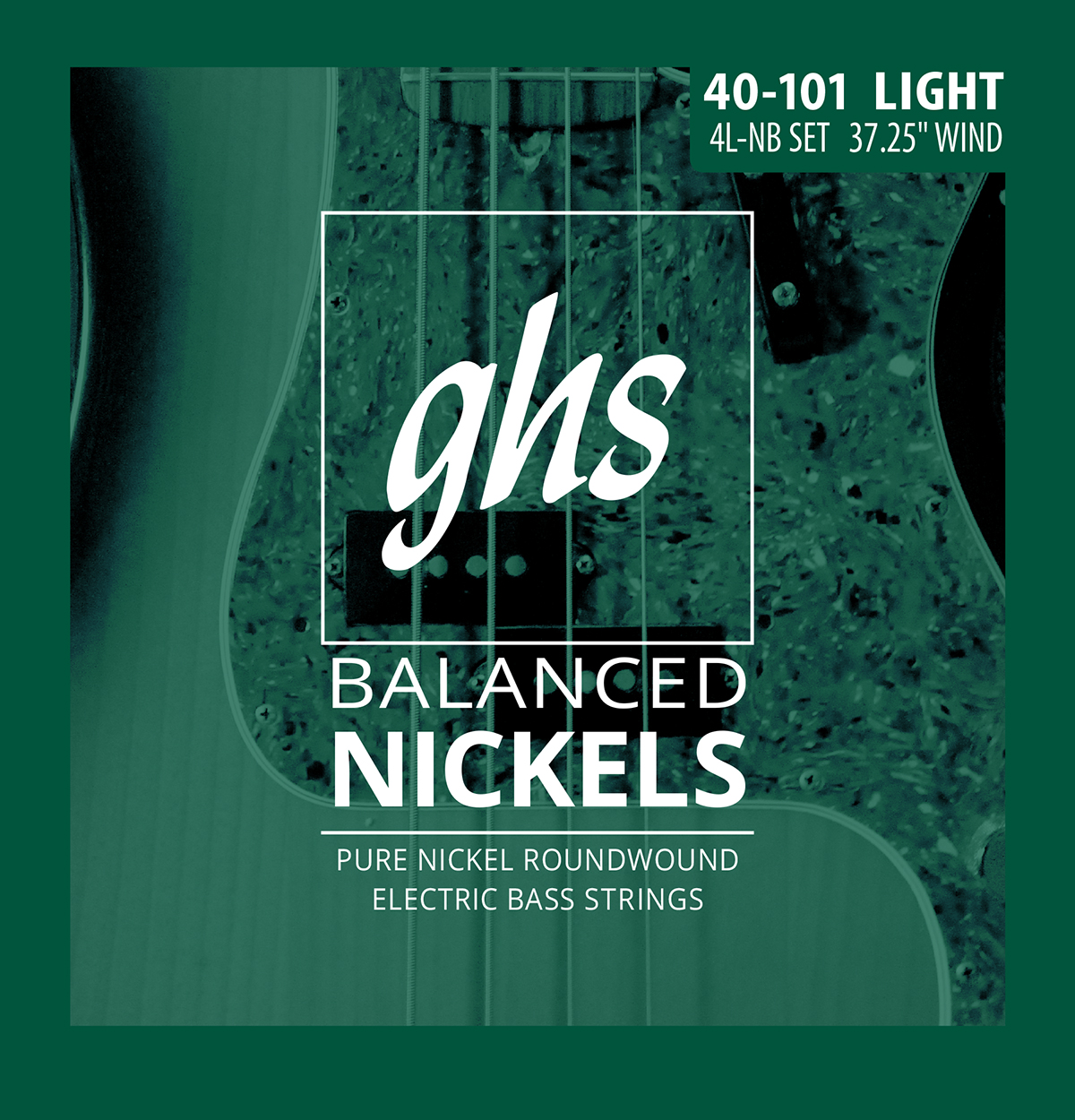 GHS Balanced Nickels - 4L-NB - Bass String Set, 4-String, Light, .040-.101
