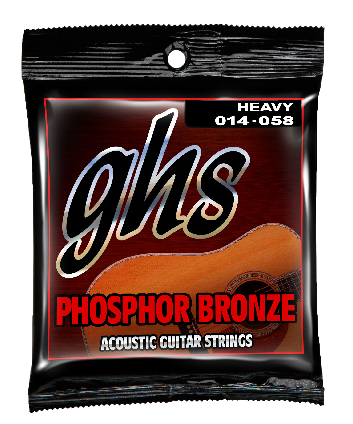 GHS Phosphor Bronze - 340 - Acoustic Guitar String Set, Heavy, .014-.058