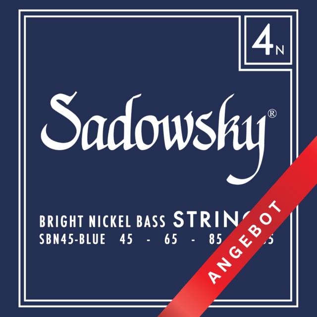 Sadowsky Blue Label Bass String Set, Nickel - 4-String, 045-105 Saiten - SBN 45