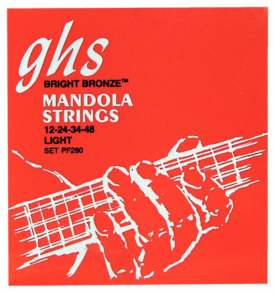 GHS Professional - PF280 - Mandola String Set, Loop End, Bright Bronze, Light, .012-.048