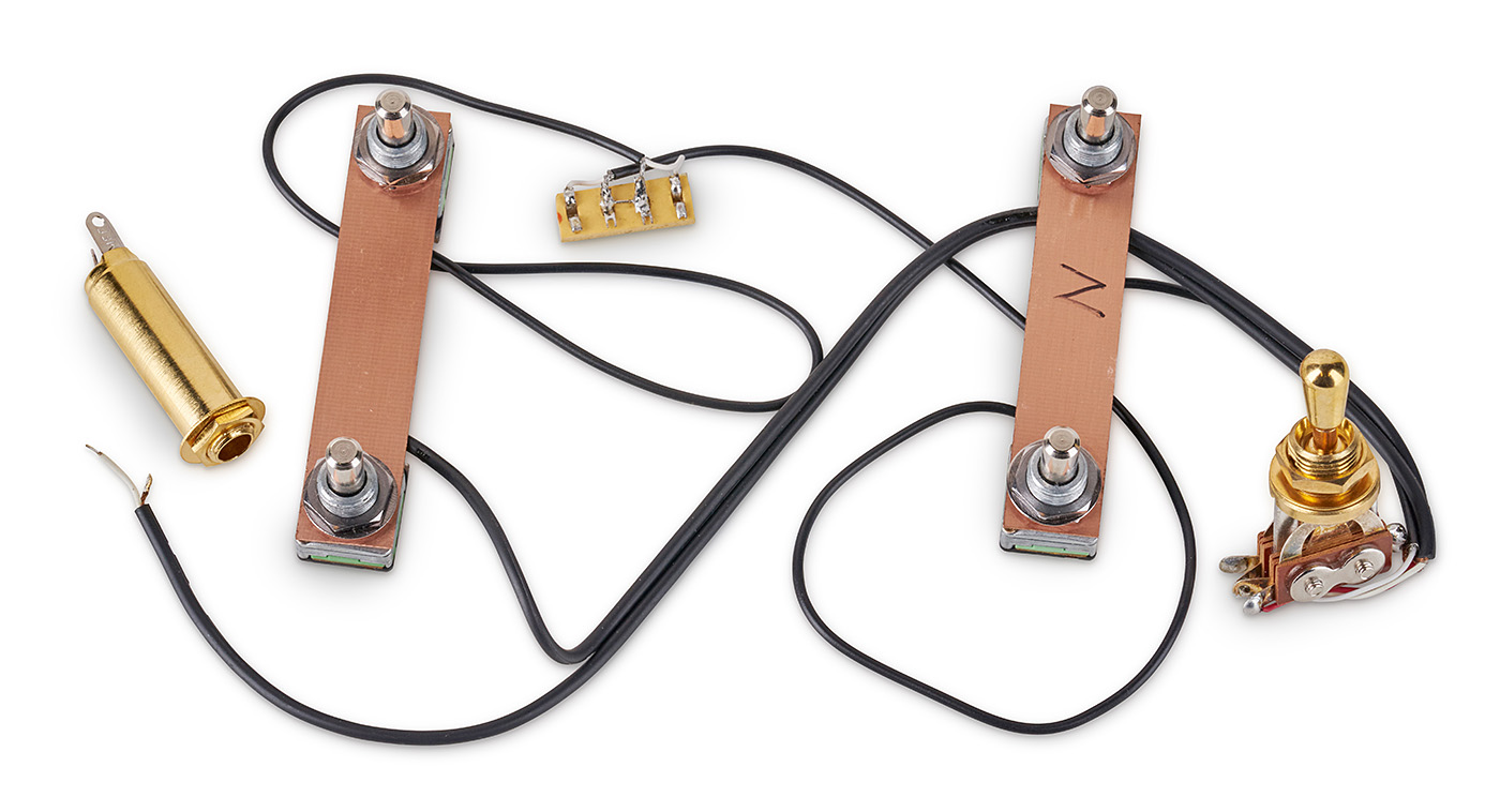 MEC 60090 G LH - Passive Electronics For Passive Pickups (Vol / Vol / Tone / Tone) w/ Toggle Switch - Gold - Lefthand
