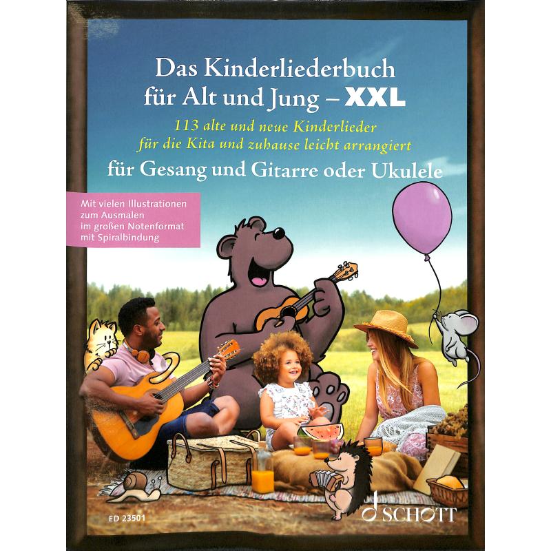 Das Kinderliederbuch für Alt und Jung XXL - Gitarre, Ukulele, Gesang - ED 23501