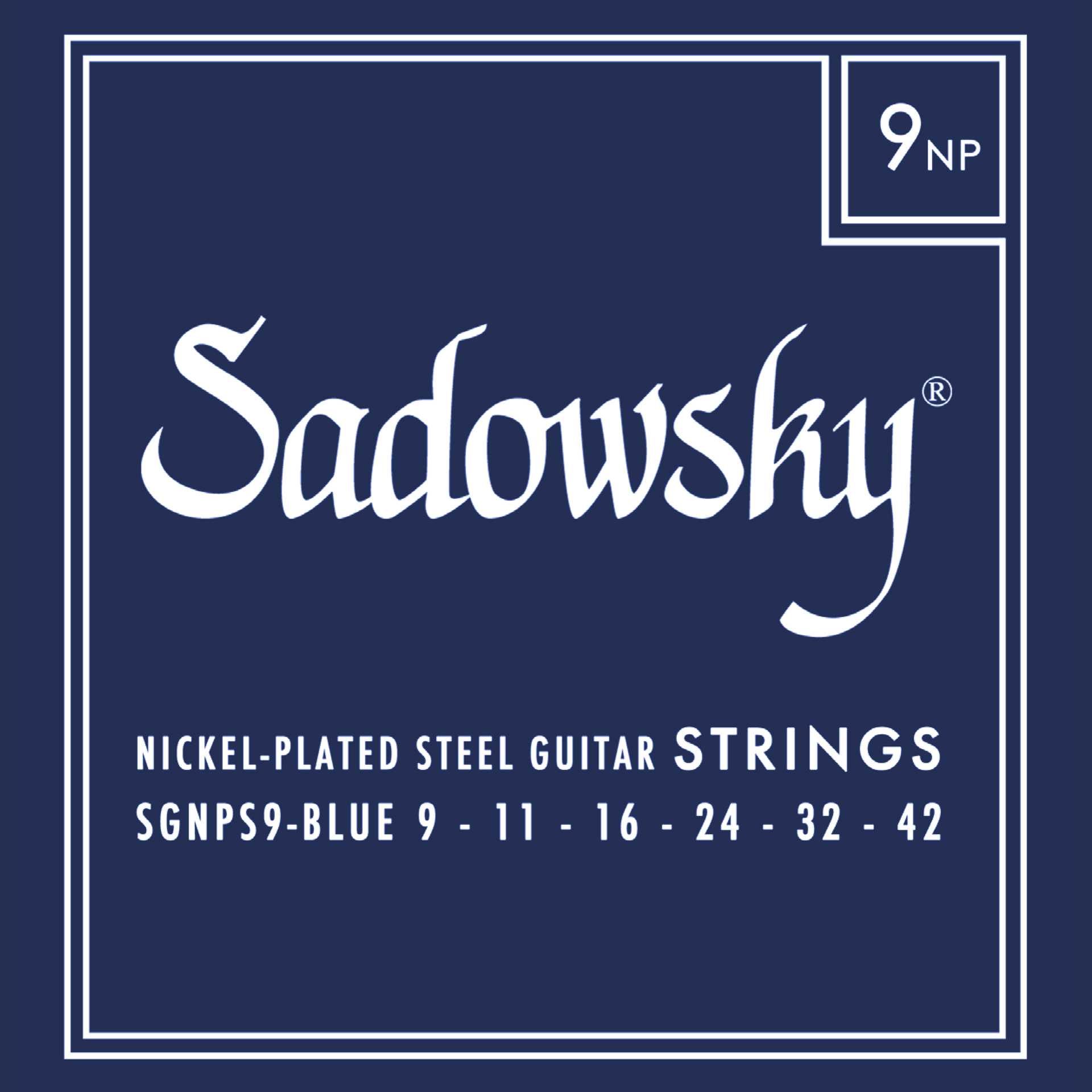 Sadowsky SGNPS 9 - Blue Label E-Gitarre Saiten Set, Nickel Plated Steel - 009-042