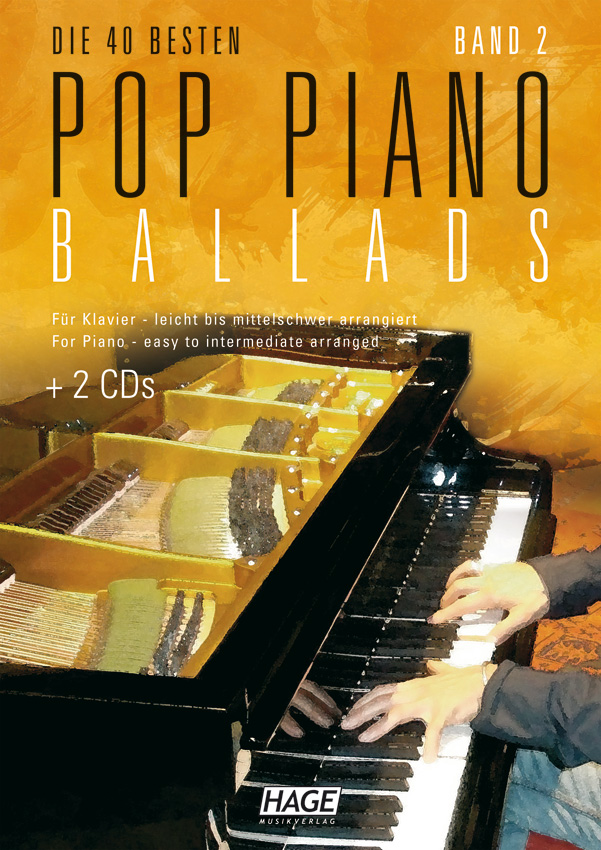 HAGE EH3759 Pop Piano Ballads 2 + 2 CDs - Songbook Klavier