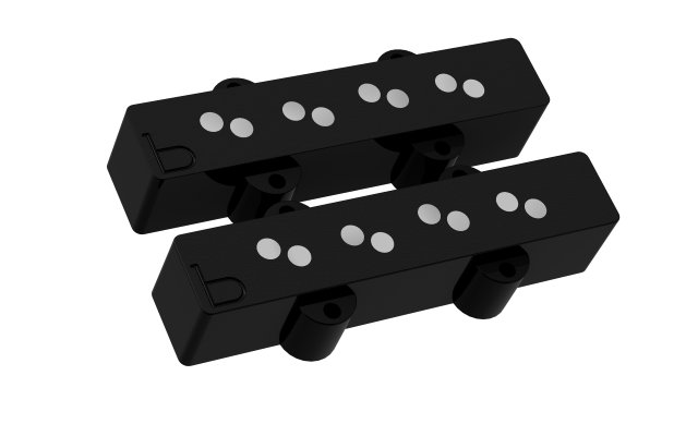 Bartolini 4-String b-axis J-Bass (b-axis J44J L/LN), Set, Black