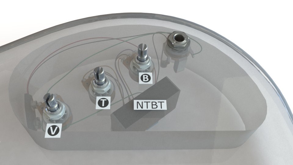 Bartolini NTBT 2-Band Preamp (HR-2.3/918), 3 Pots