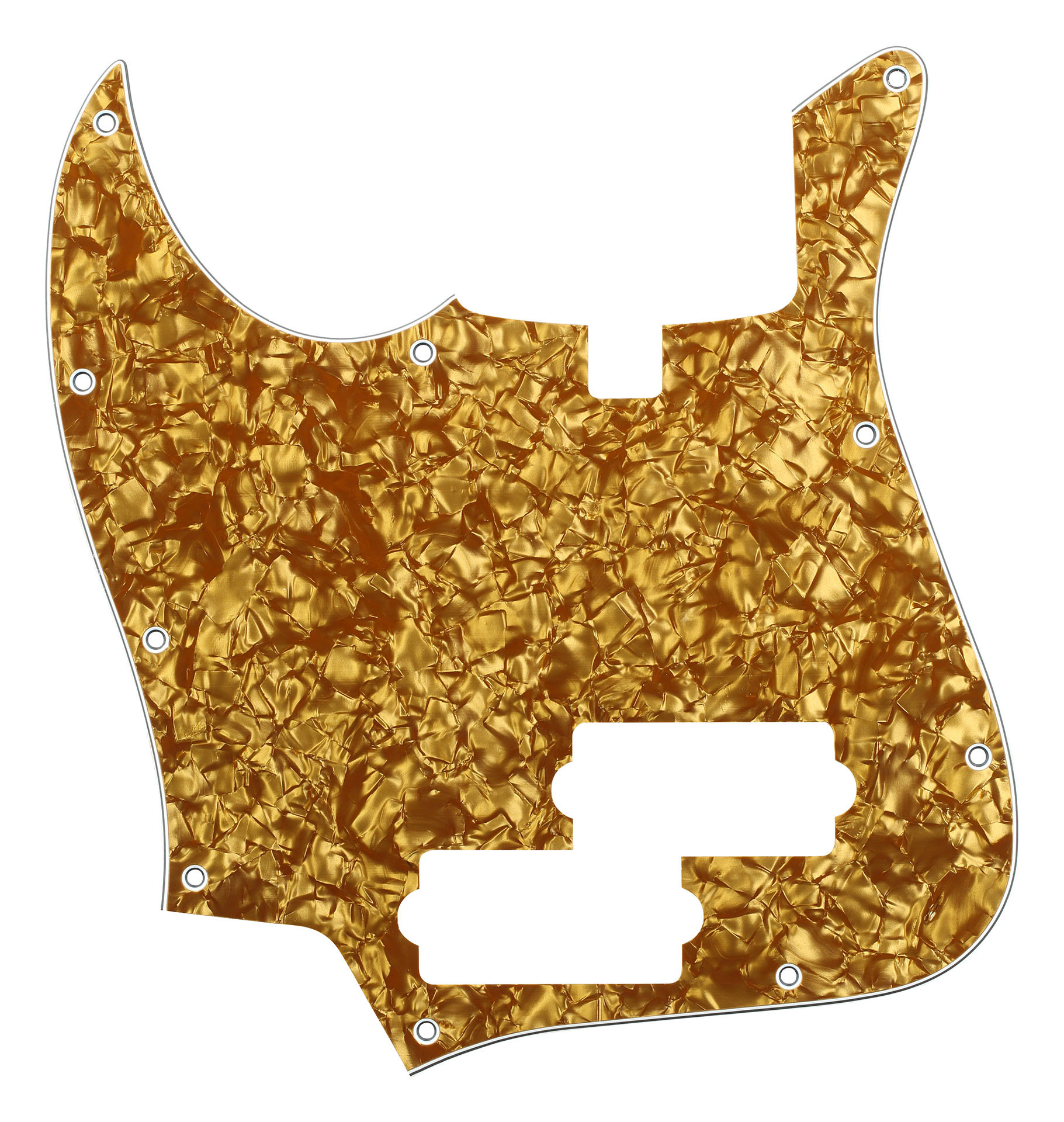 Sadowsky Parts - 21 Fret PJ Bass Pickguard - 5 String - Gold Pearl Lefthand