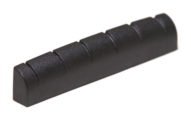 Black TUSQ XL PT-6134-00 - Slotted Guitar Nut (1 3/4" Long) - Acoustic / Electric, Rounded, Flat