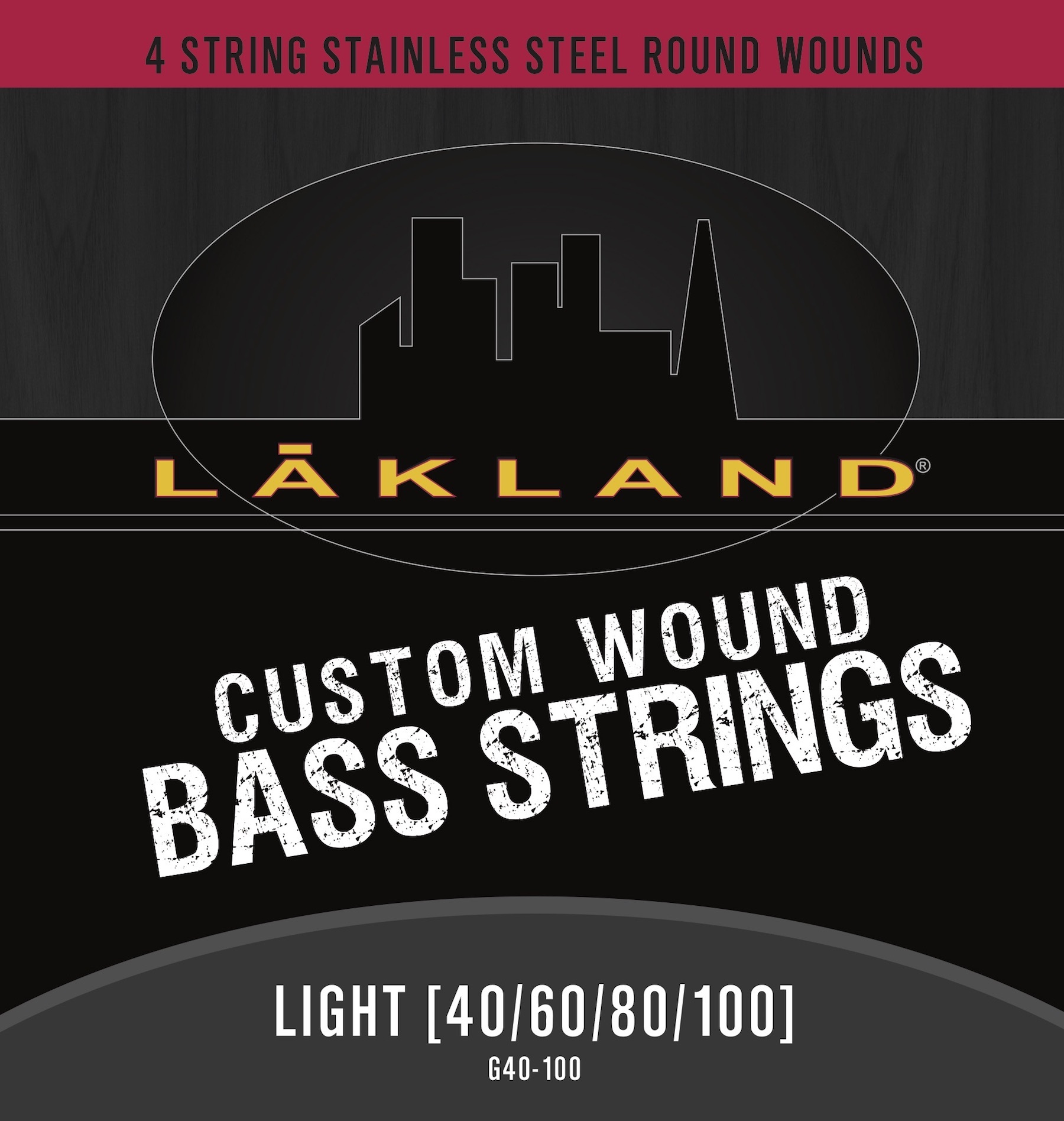 Lakland Custom Wound Stainless Steel - Electric Bass String Set, 4-String, Light, .040-.100