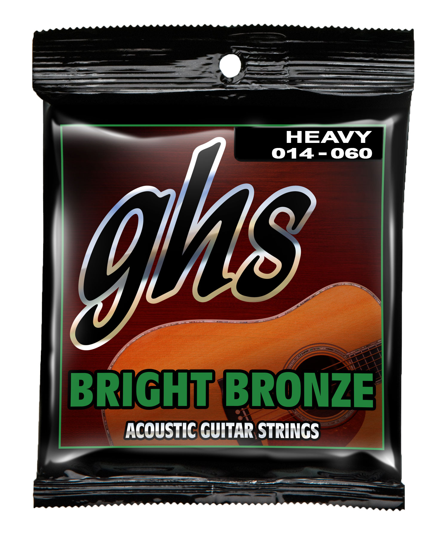 GHS Bright Bronze - BB50H - Acoustic Guitar String Set, 80/20 Bronze, Heavy, .014-.060