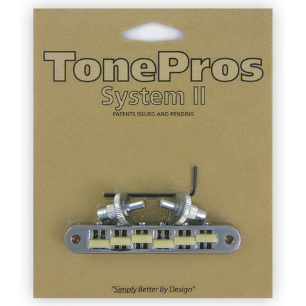 TonePros TP6G C - Standard Tune-O-Matic Bridge with 'G Formula' Saddles (Small Posts) - Chrome