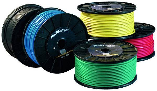 RockCable Speaker Cable Roll, Coaxial, diameter 7 mm / 9/32", 100 m / 328 ft. - Black