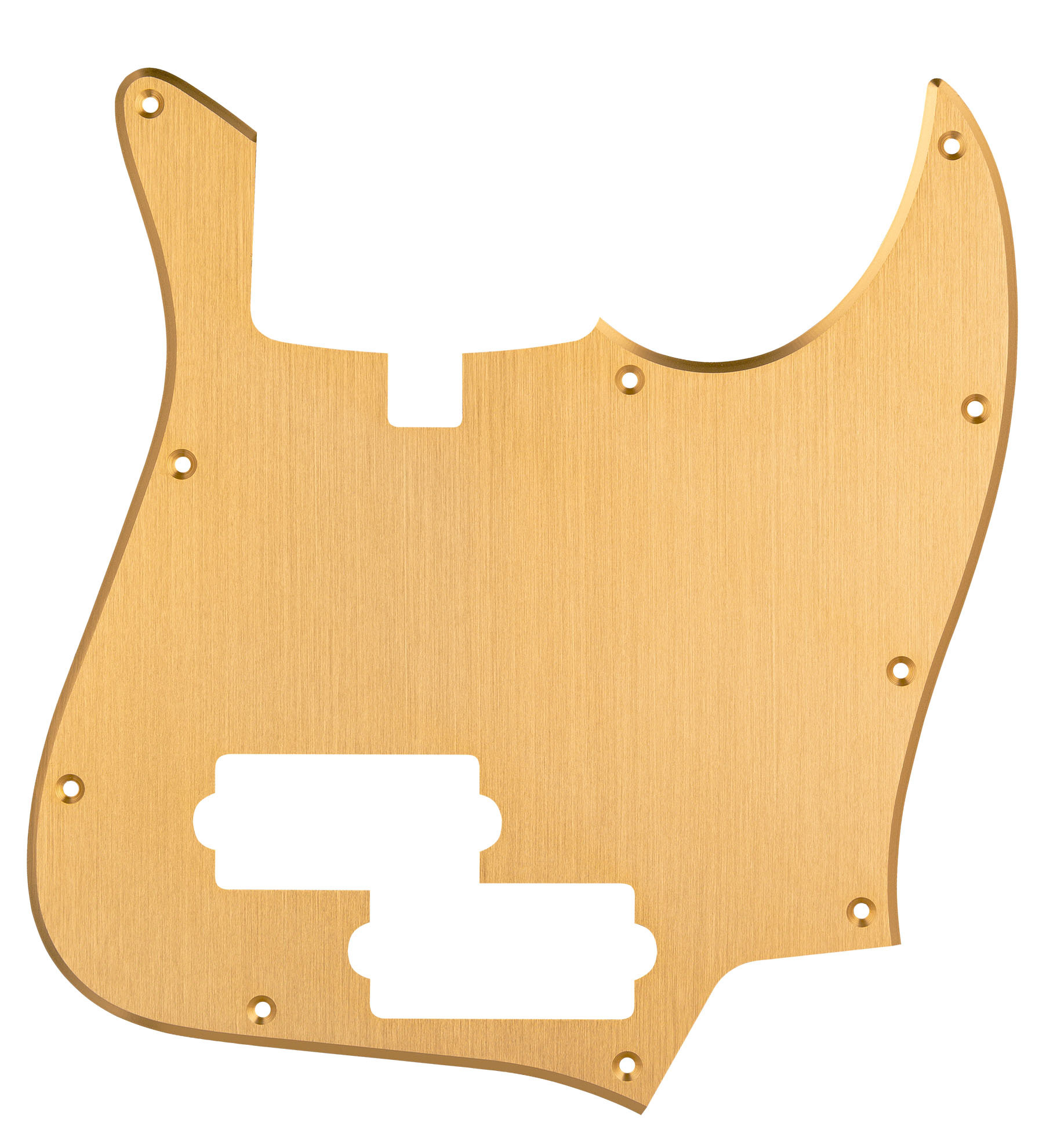 Sadowsky Parts - 21 Fret PJ Bass Pickguard - 5 String - Brushed Gold Aluminum