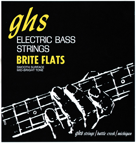 GHS Brite Flats - ML3075 - Bass String Set, 4-String, Medium Light, .052-.103
