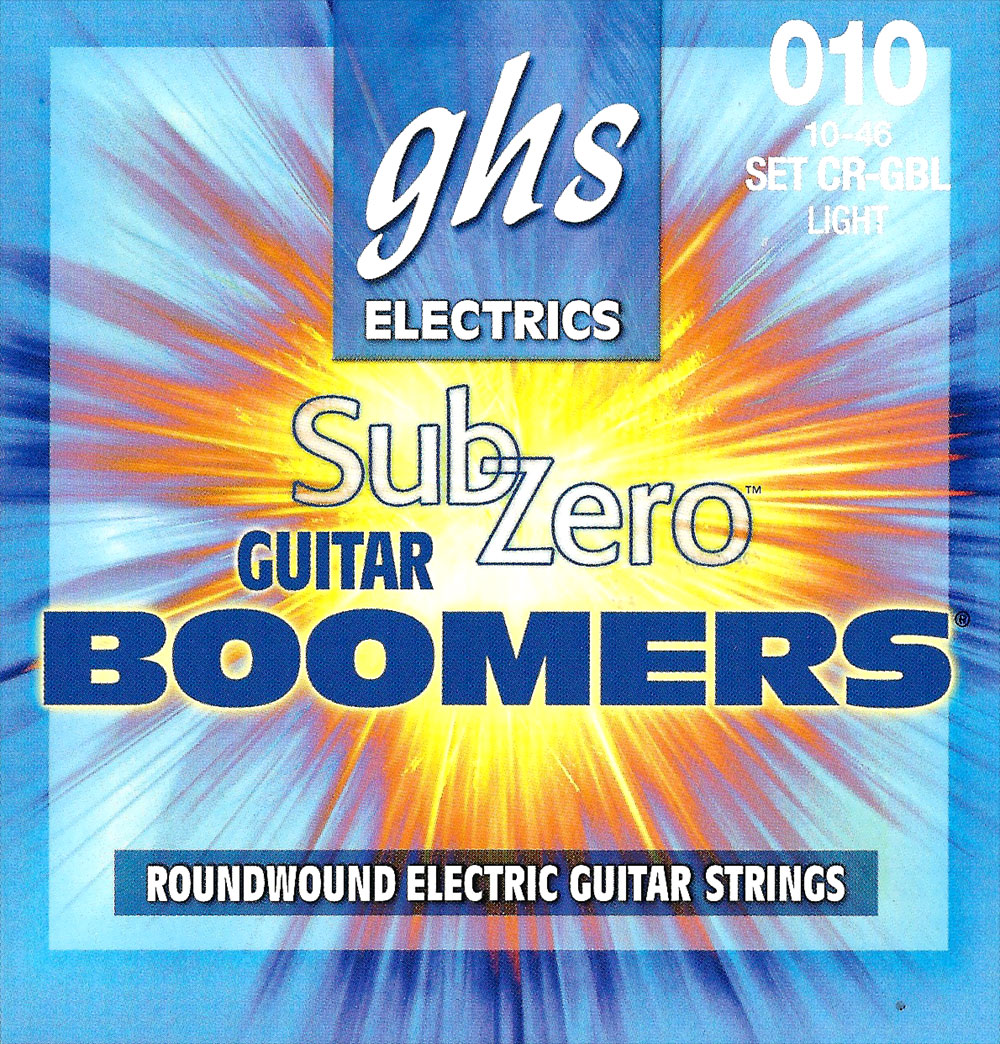 GHS Sub Zero Boomers - CR-GBL - Electric Guitar String Set, Light, .010-.046