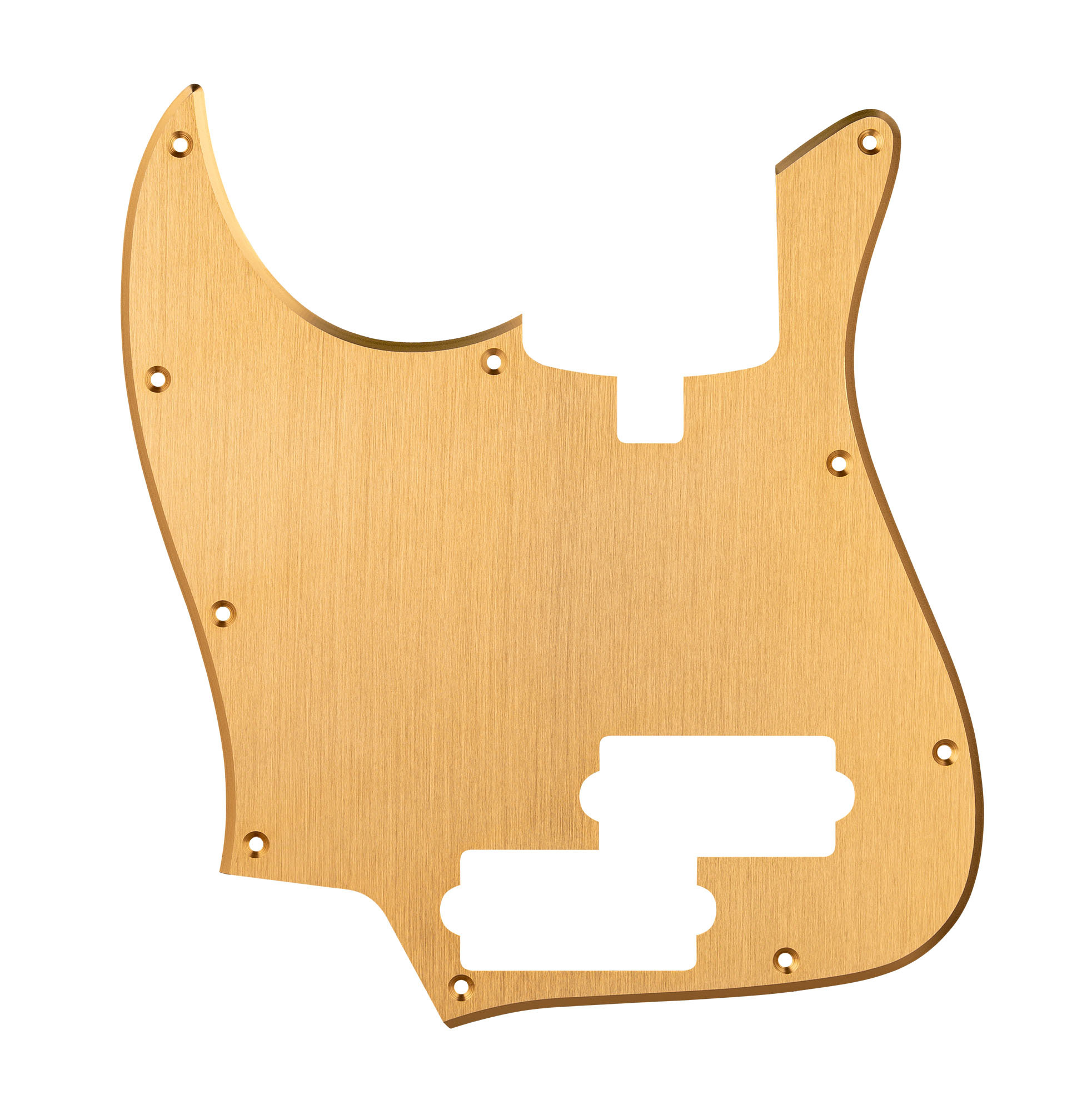 Sadowsky Parts - 21 Fret PJ Bass Pickguard - 4 String - Brushed Gold Aluminum Lefthand