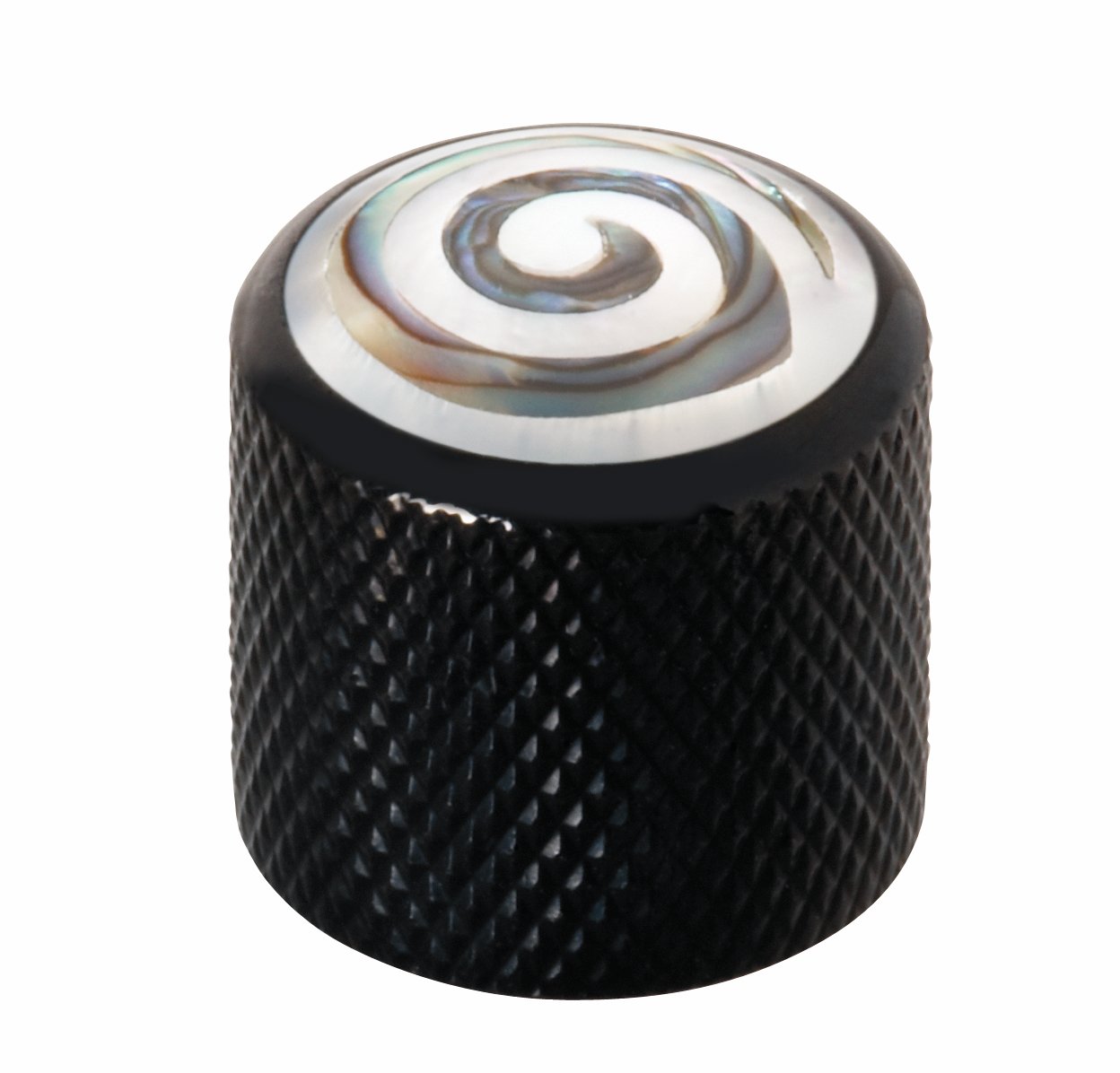 Framus & Warwick - Potentiometer Dome Knob, Spiral, Inlay - Black