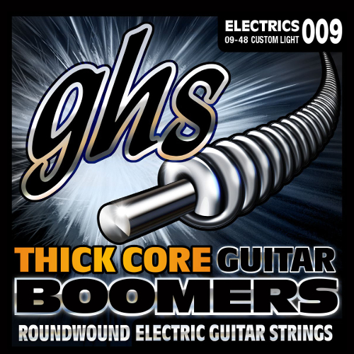 GHS Thick Core  Guitar Boomers - HC-GBCL - Electric Guitar String Set, Custom Light, .009-.048