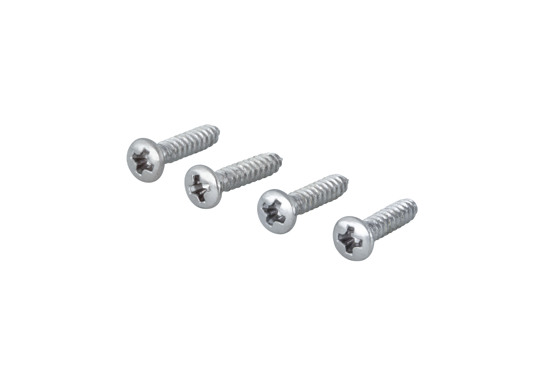 Framus & Warwick Parts - Countersunk Screw for String Retainer, 2,2 mm x 13 mm, 4 pcs. - Chrome