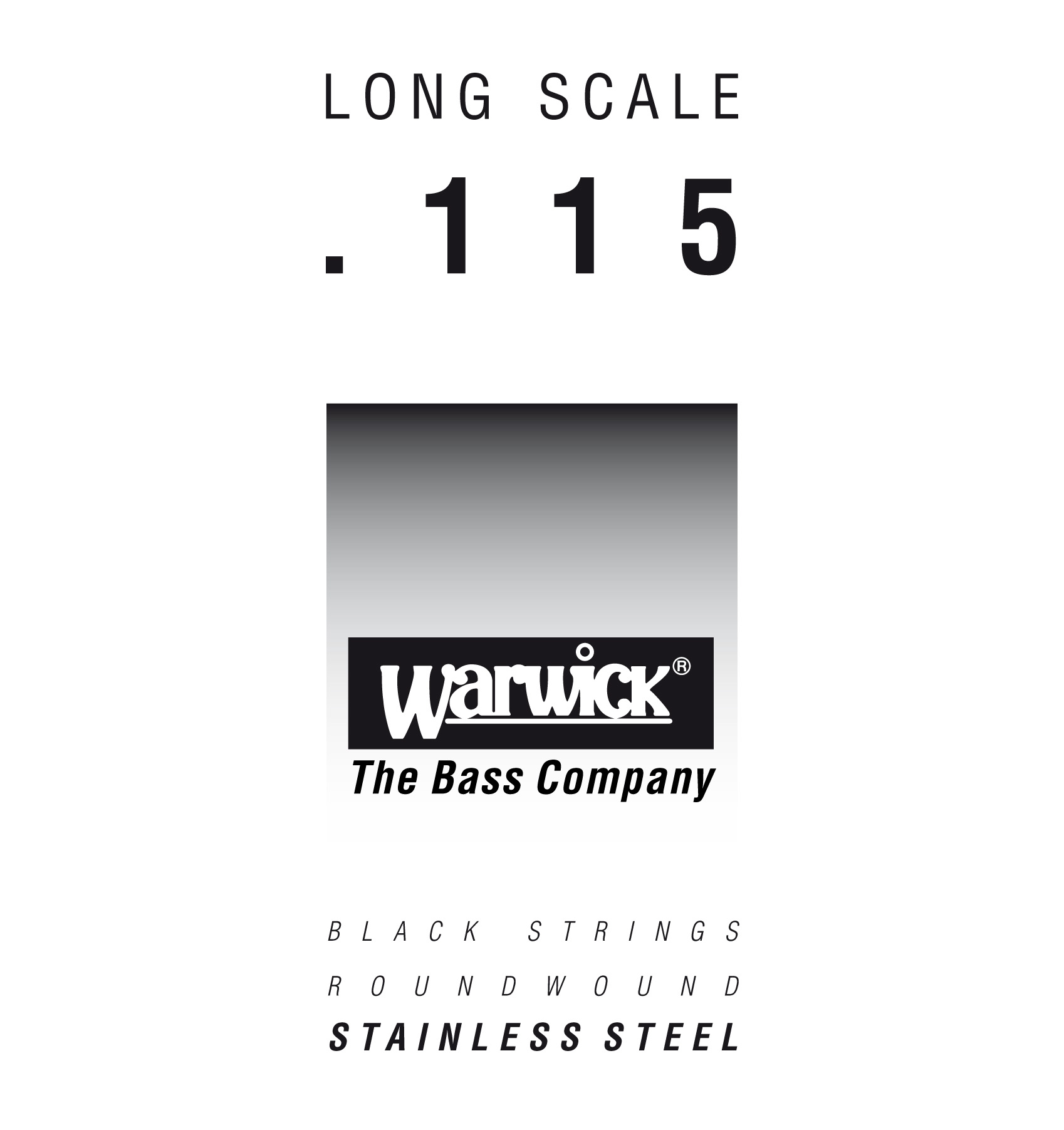 Warwick Black Label Bass Strings, Stainless Steel - Bass Single String, .115", Long Scale