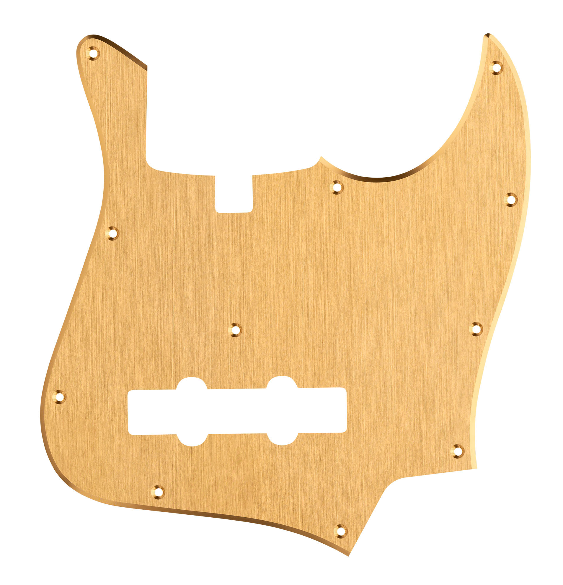 Sadowsky Parts - 21 Fret Jazz Bass Pickguard - 5 String - Brushed Gold Aluminum