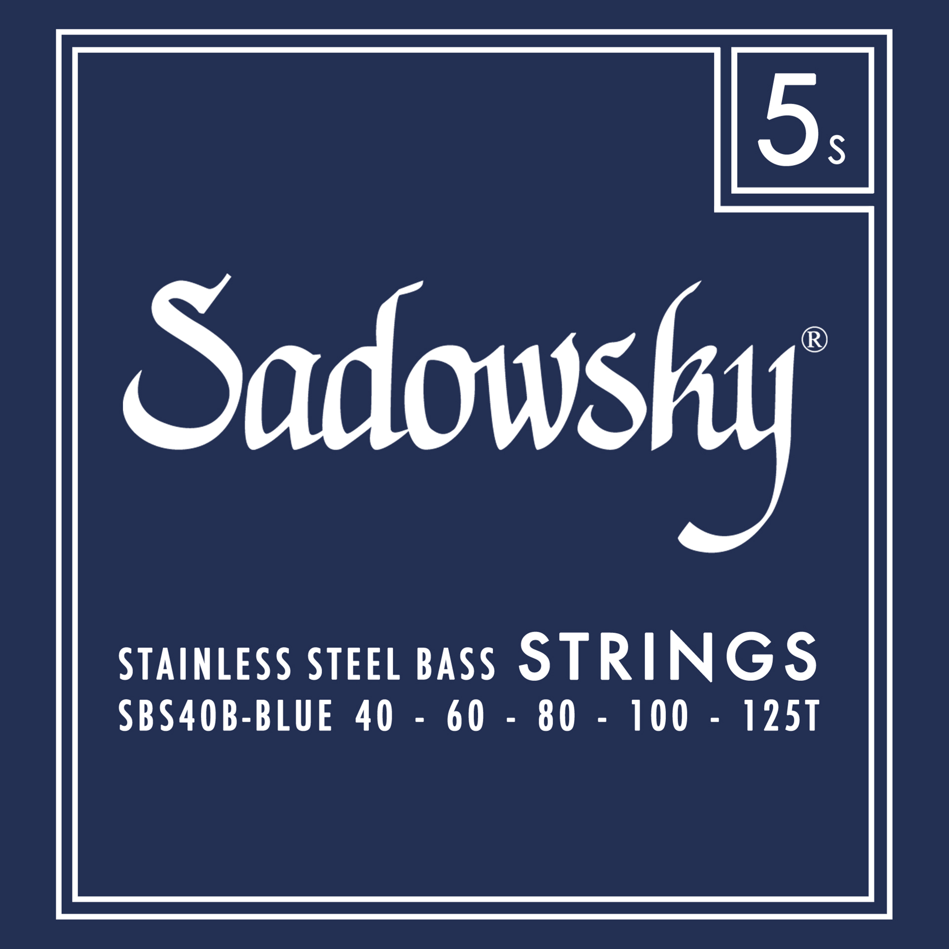 Sadowsky Blue Label Bass String Set, Stainless Steel, Taperwound - 5-String, 040-125
