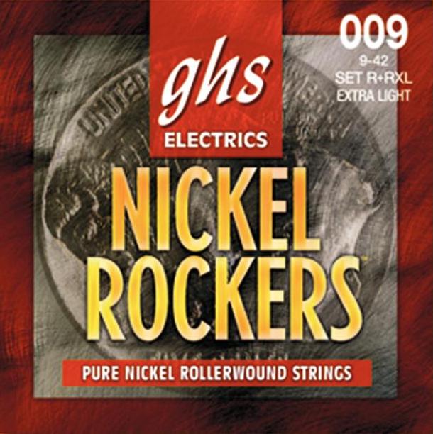GHS Nickel Rockers - R+RXL - Electric Guitar String Set, Extra Light, .009-.042