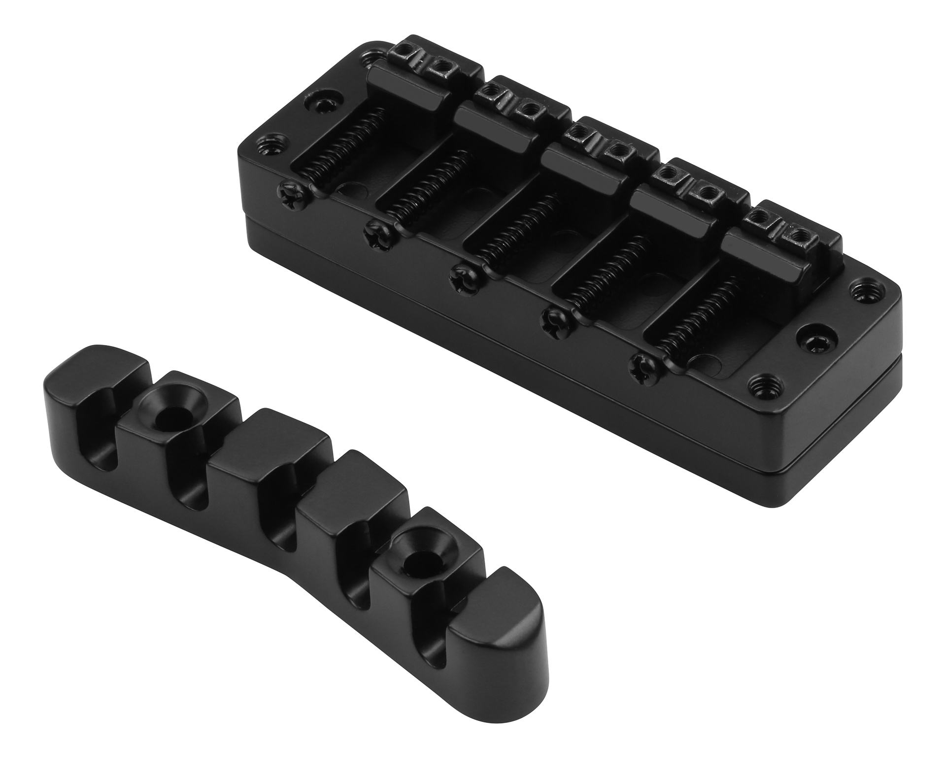 Warwick Parts - 2-Piece 3D Bridge & Tailpiece, 5-String - Black