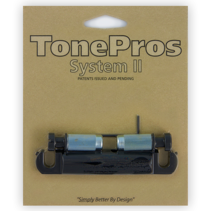 TonePros T1Z B - Metric Tailpiece (Locking Stop Bar) - Black