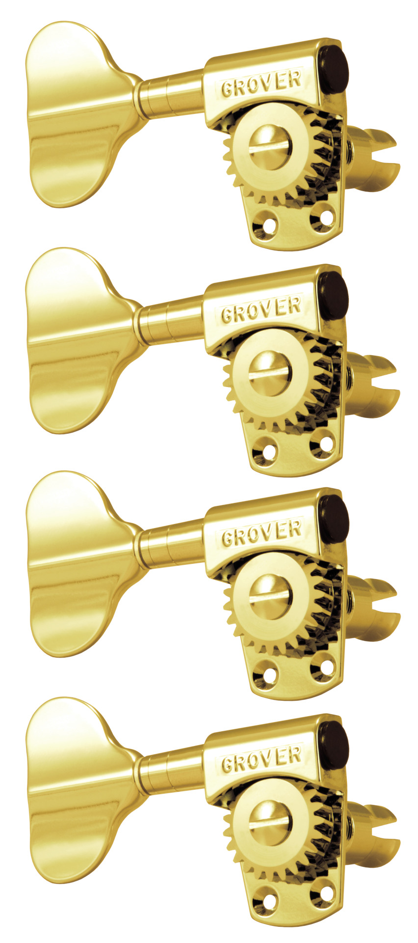 Grover 145GL4 Titan Electric Bass Machines - Bass Machine Heads, 4-in-Line, Lefthand, Treble Side (Right) - Gold