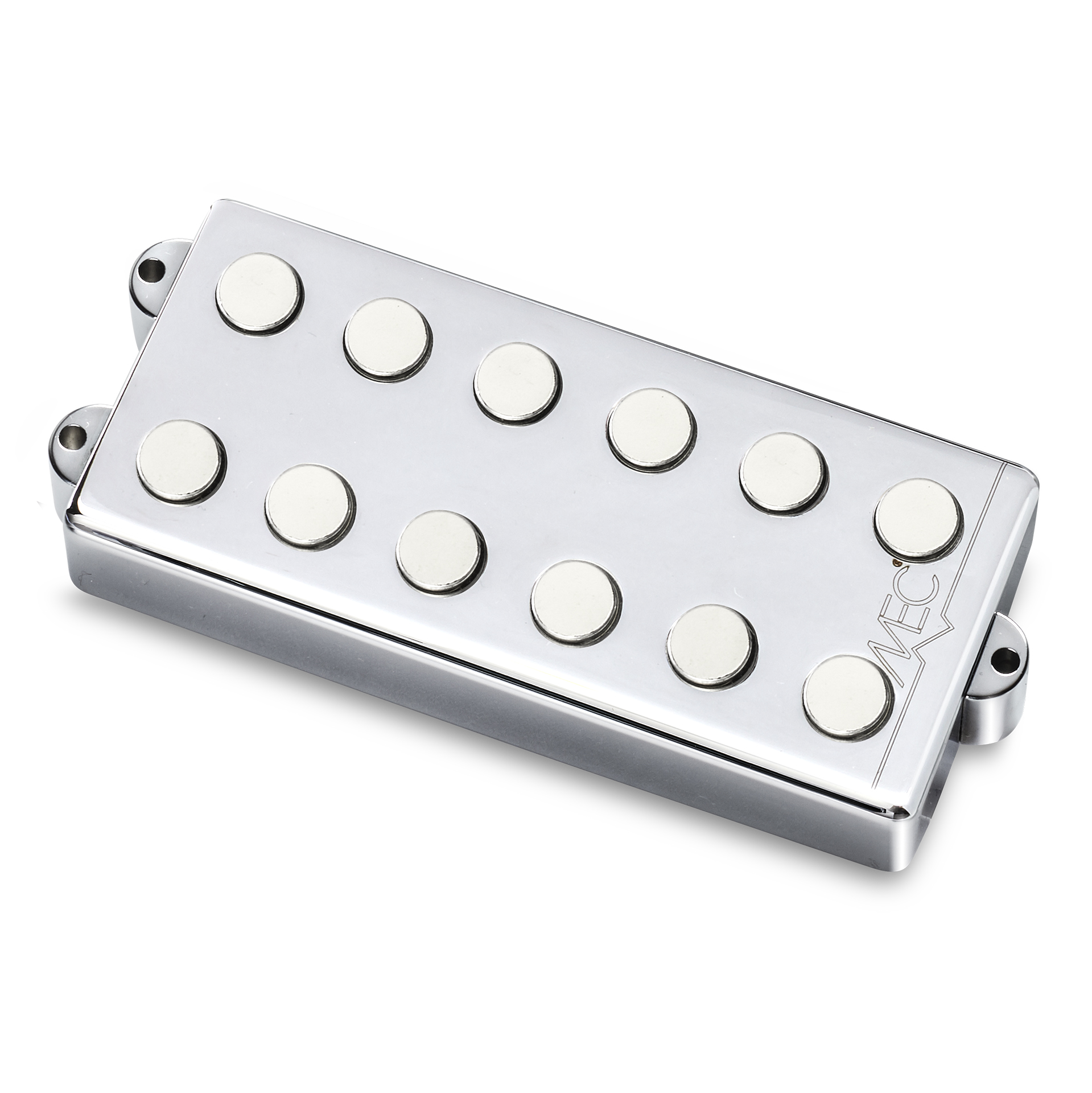 MEC Passive MM-Style Bass Pickup, Metal Cover, 6-String, Neck - Chrome