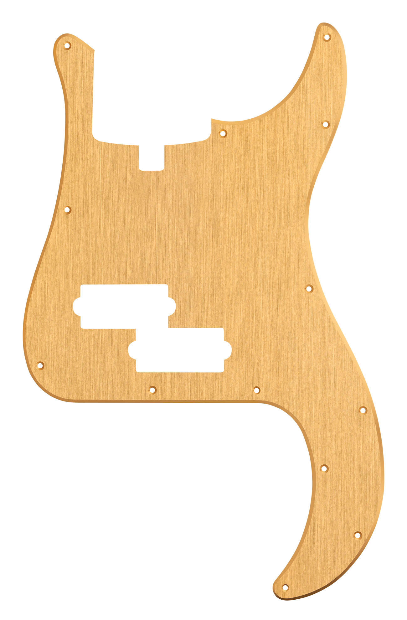 Sadowsky Parts - 21 Fret P Bass Pickguard - 5 String - Brushed Gold Aluminum