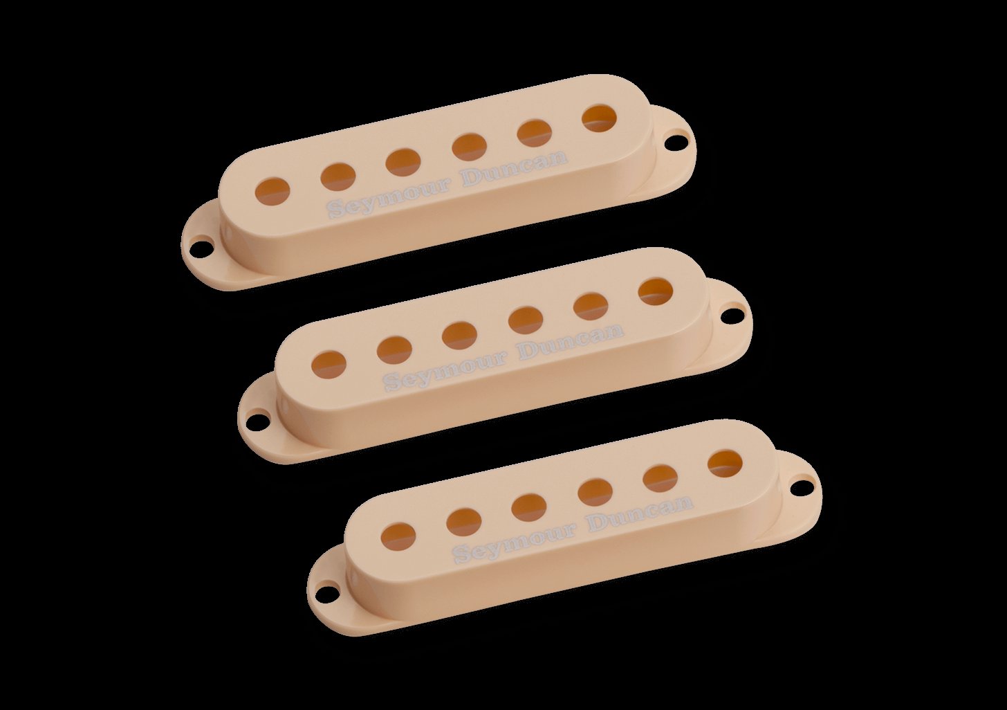 Seymour Duncan Pickup Cover Set for Strat - Cream with Logo