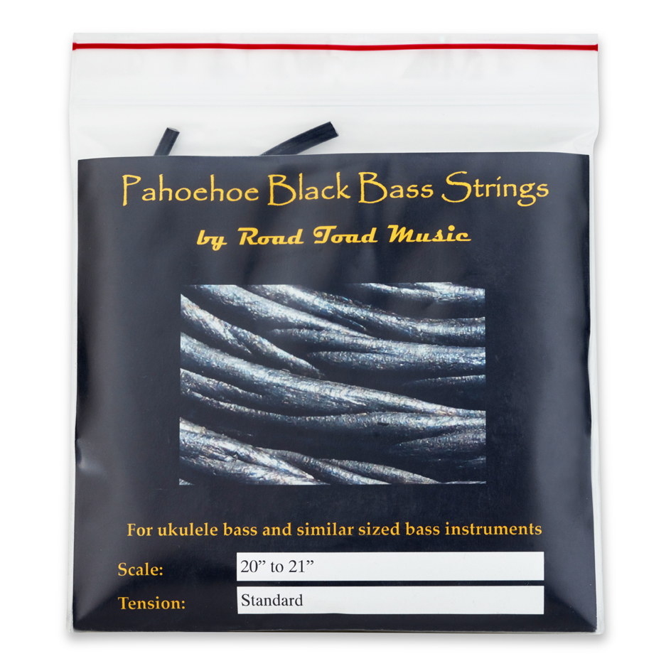 Road Toad Music Pahoehoe, U-Bass String Set, 4-String, Black
