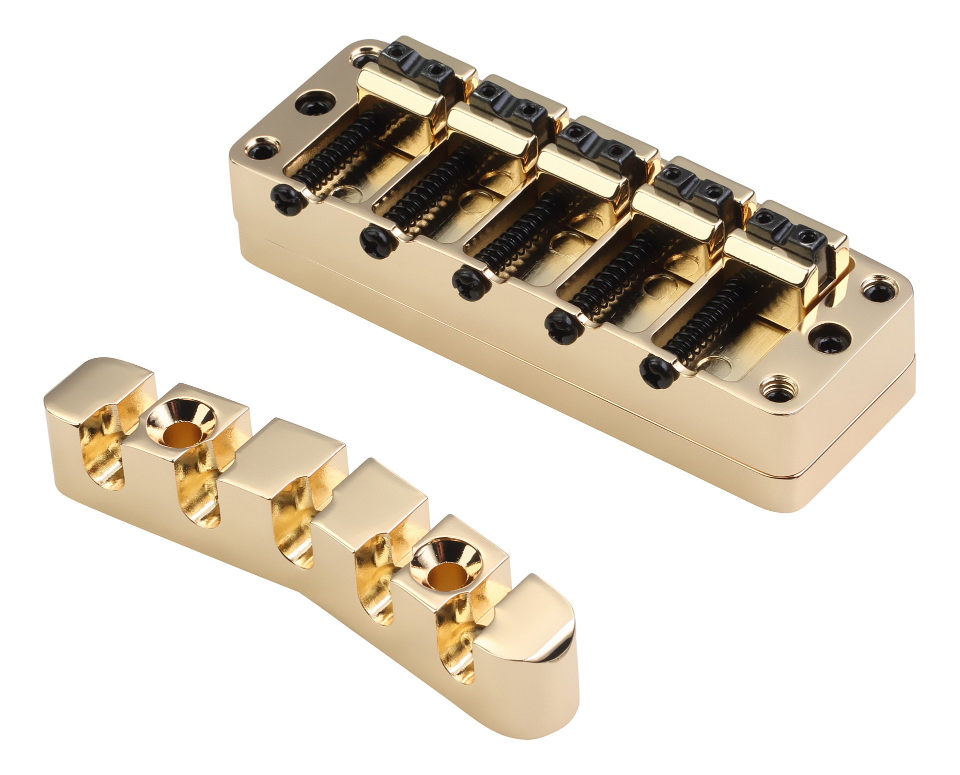 Warwick Parts - 2-Piece 3D Bridge & Tailpiece, 6-String - Gold