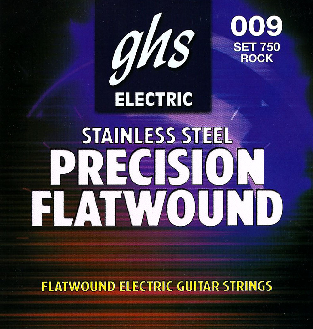 GHS Precison Flatwound - PFT 750 UL - Electric Guitar String Set, Ultra Light, .009-.042