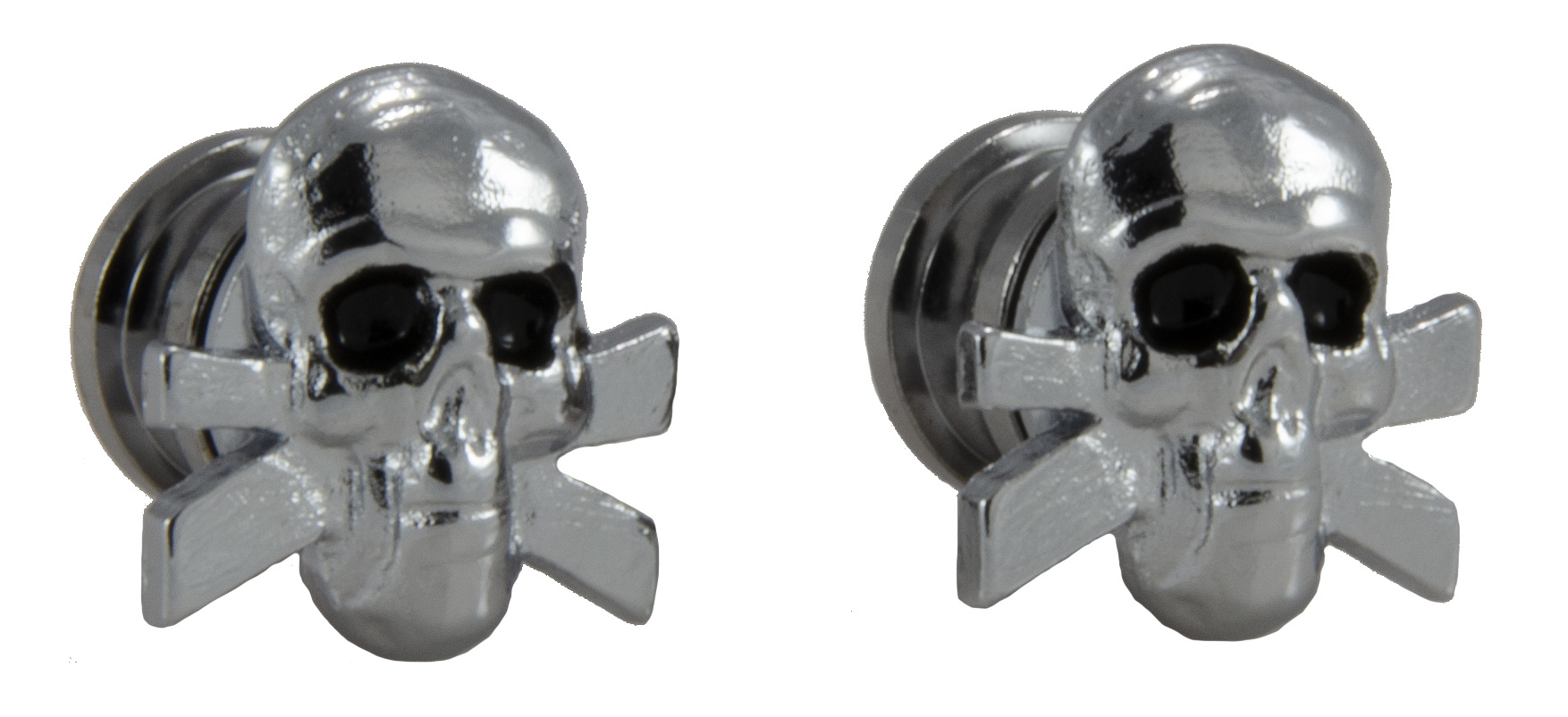 Grover S 610C - Artist Strap Buttons, Skull - Chrome