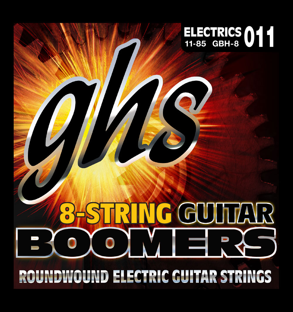 GHS Guitar Boomers - GB8H - Electric Guitar String Set, 8-String, Heavy, .011-.085